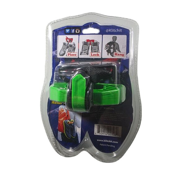 Klitchit Green Footwear Clip For Hanging Shoes On Bags Or Backpacks - Picture 2 of 4